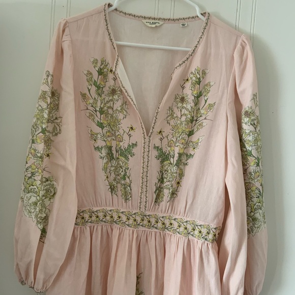 Max Studio Pink Floral Long Sleeve Maxi Dress - Picture 3 of 8